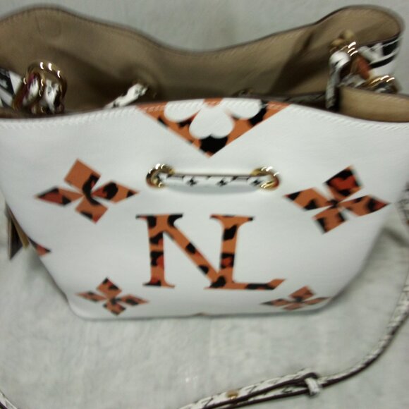 Nicole Lee Bucket Bag with Color Block on Opposing Sides, NWT - Picture 2 of 7